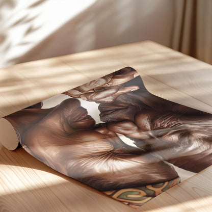 Elder Couple Anniversary Gift Wall Art