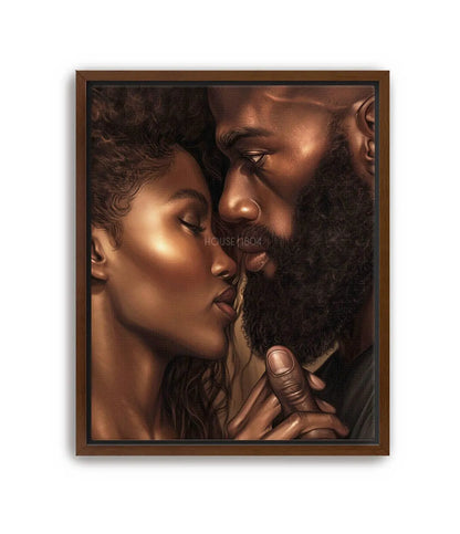 Black Couple In Love Art Prints
