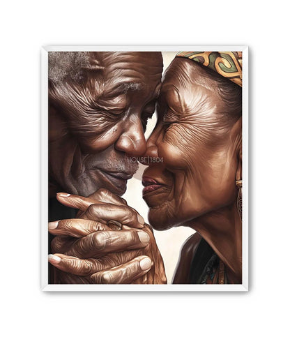 Elder Couple Anniversary Gift Wall Art