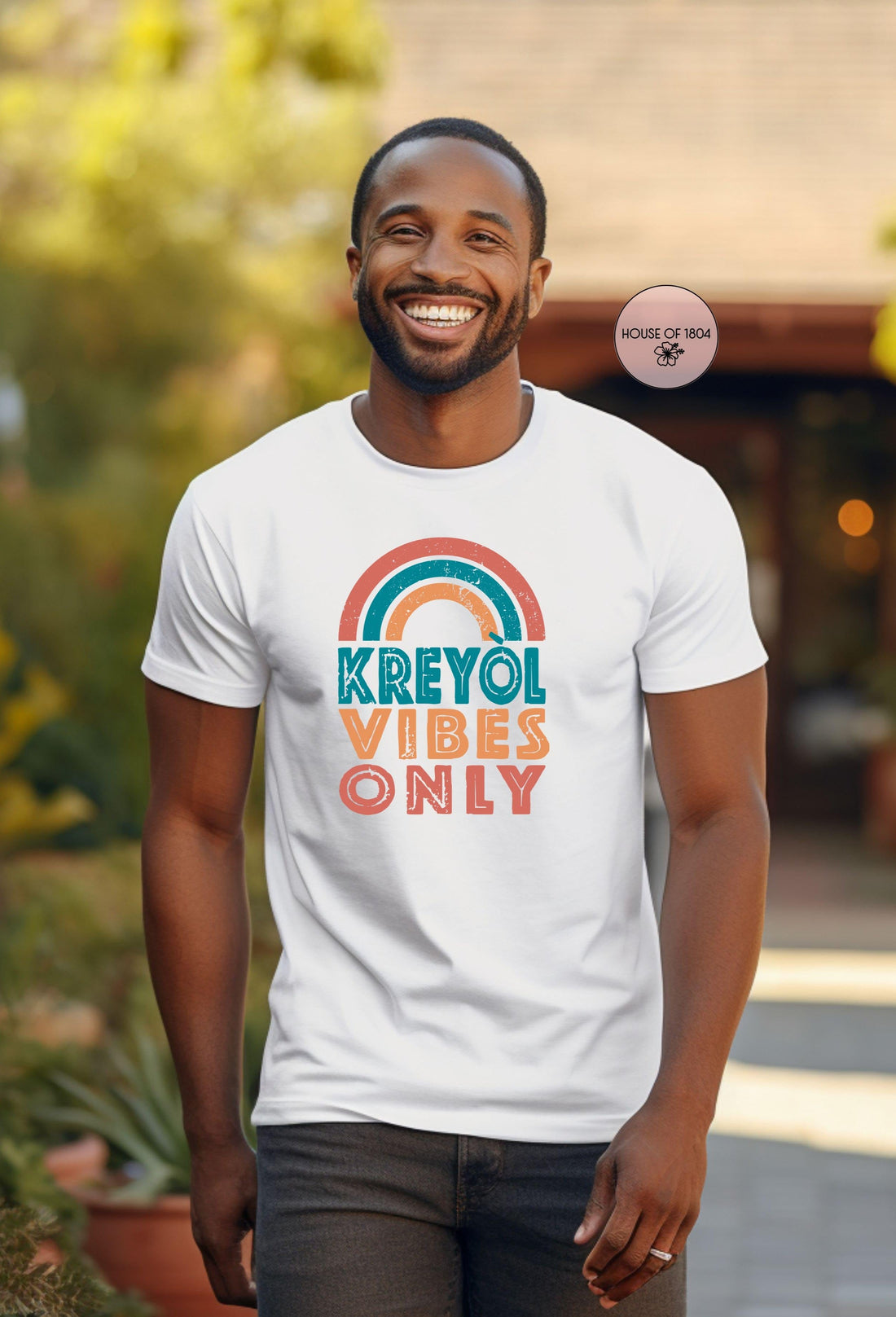 Kreyol Vibes Only Rainbow Tshirt