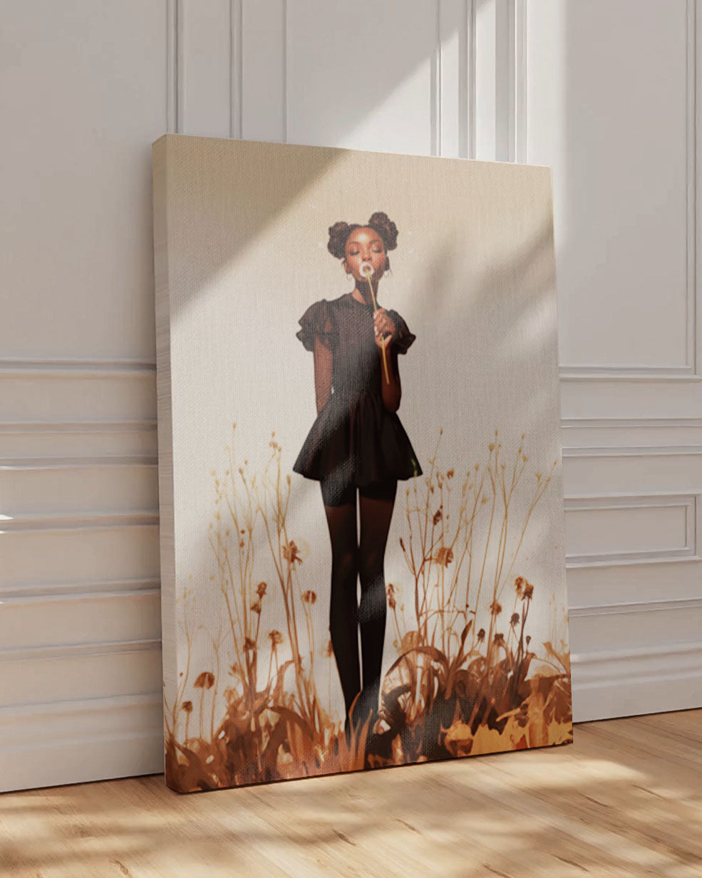 Dandelion Black Girl Wall Art