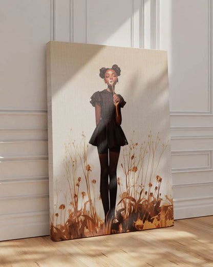 Dandelion Black Girl Wall Art