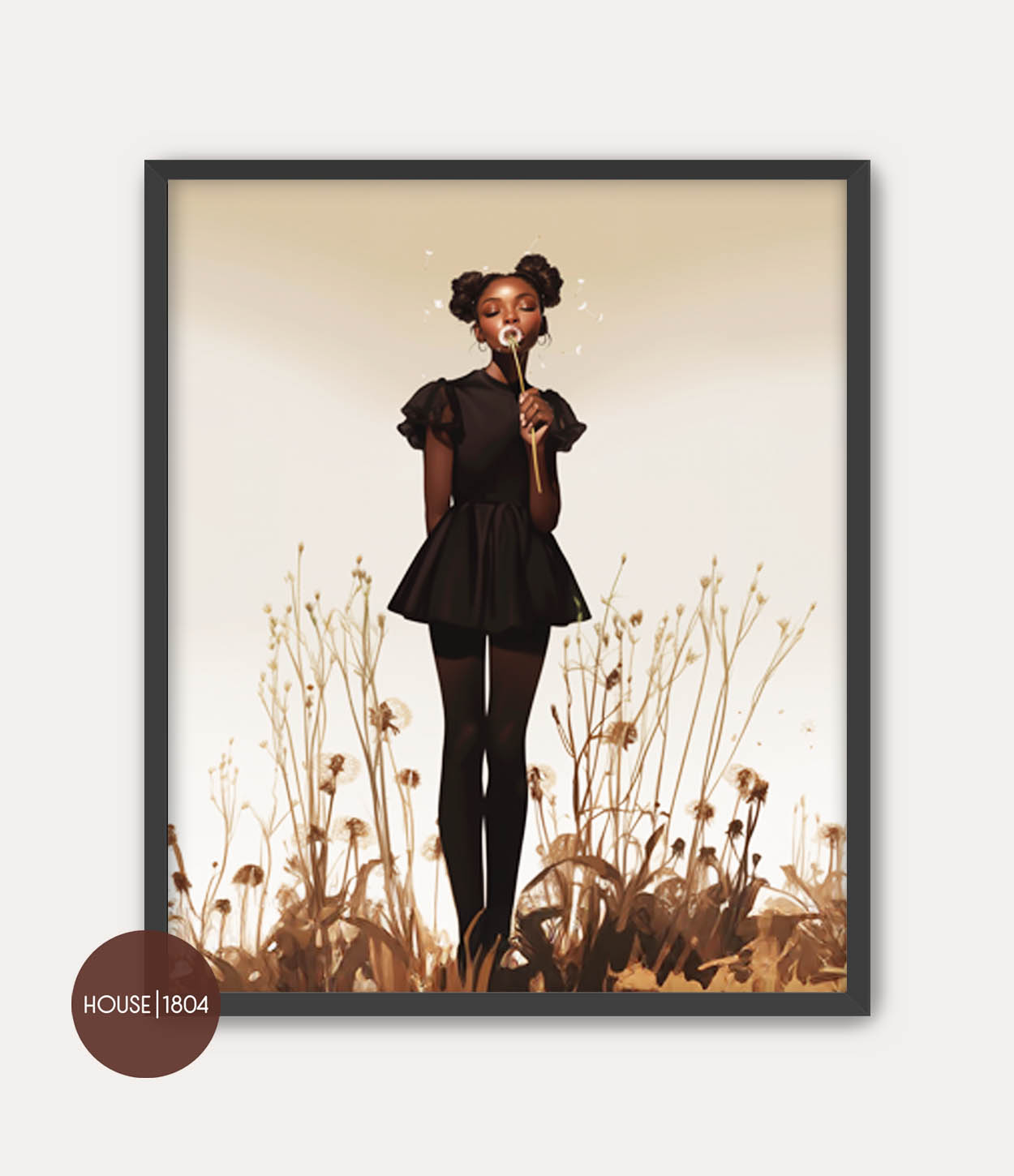 Dandelion Black Girl Wall Art