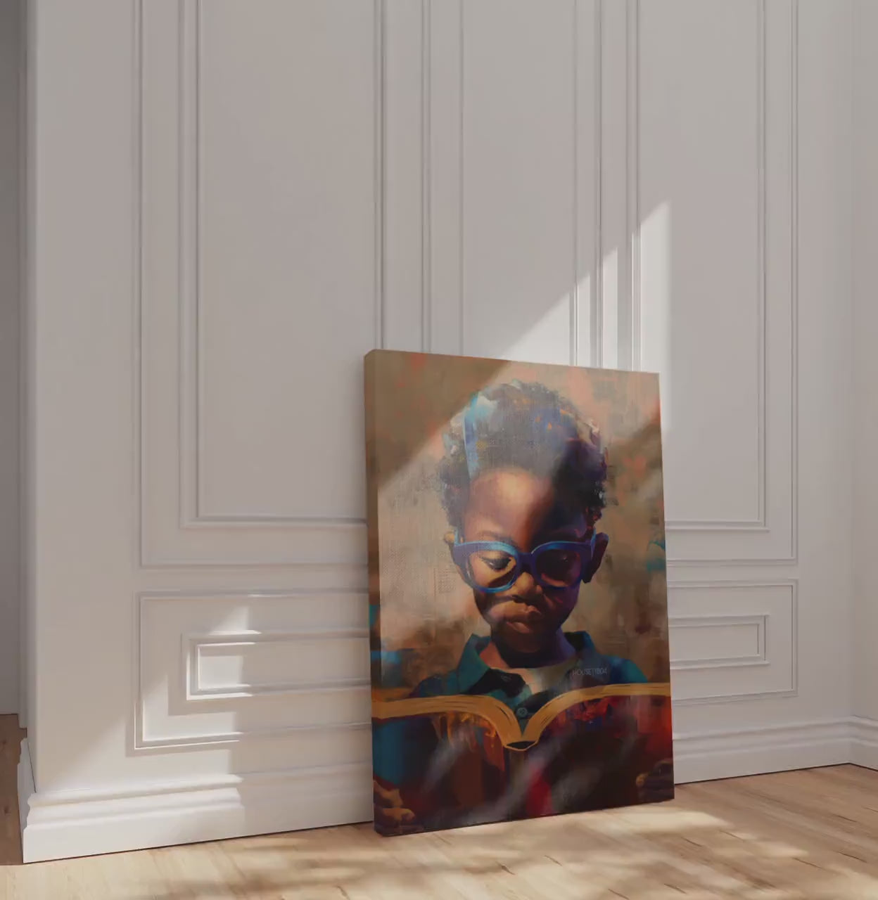 Black Boy Reading Art, Black Boy Joy Reading Poster, Black Boy Nursery Canvas Print, Black Boy Artwork, Black Kid Art