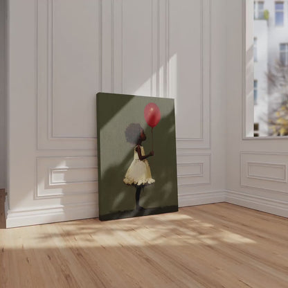 Black Girl Art, Whimsical Balloon Print | Paper Or Canvas, Nursery Wall Decor - Multiple Sizes