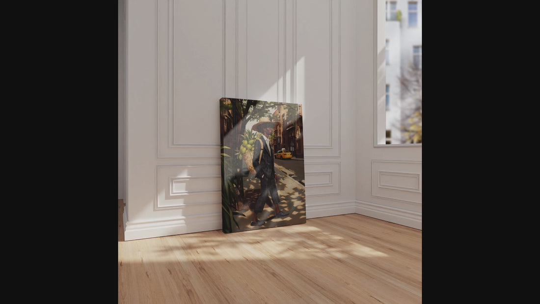 Black Man in Suit Urban Canvas Art Prints