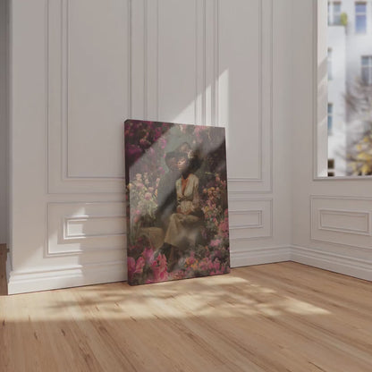 Black Couple Art Print: Vintage African American Love Canvas