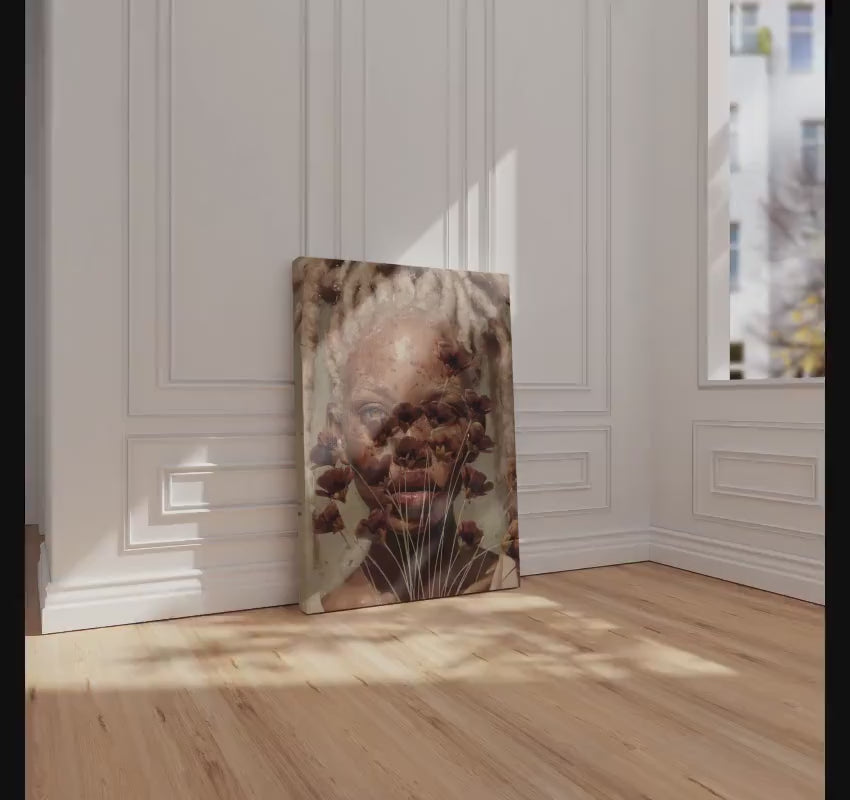 Black Woman Locs Artwork: Modern African American Print