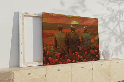 African American Man Canvas, Black Brothers Art, Black Men Wall Art, Brotherhood Art Print, Vintage Style Brotherhood Portrait