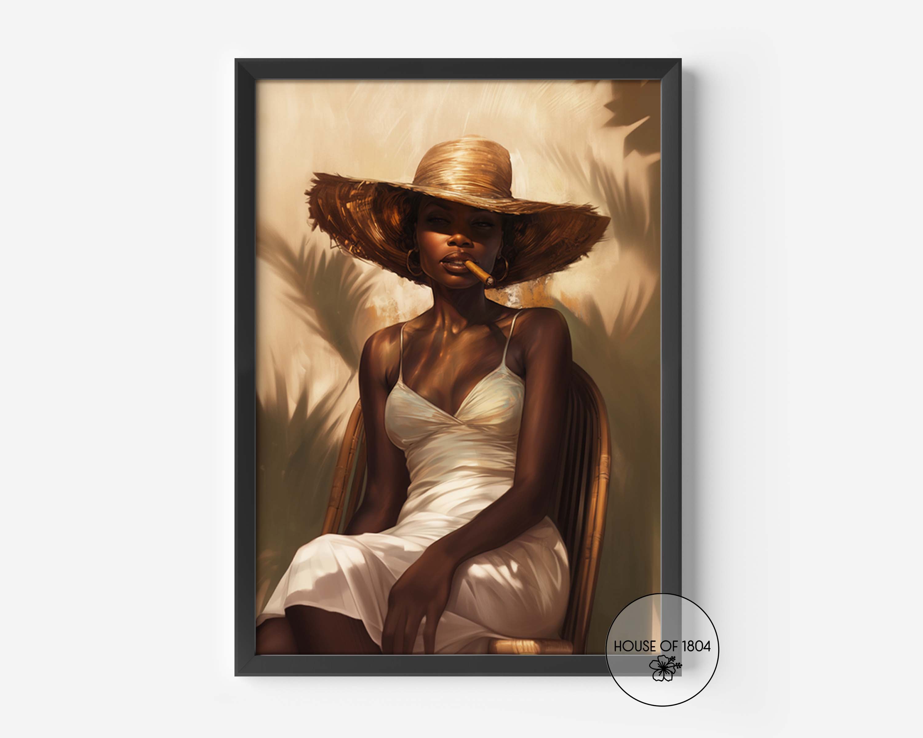 Elegant Black Woman Art Print - Solange