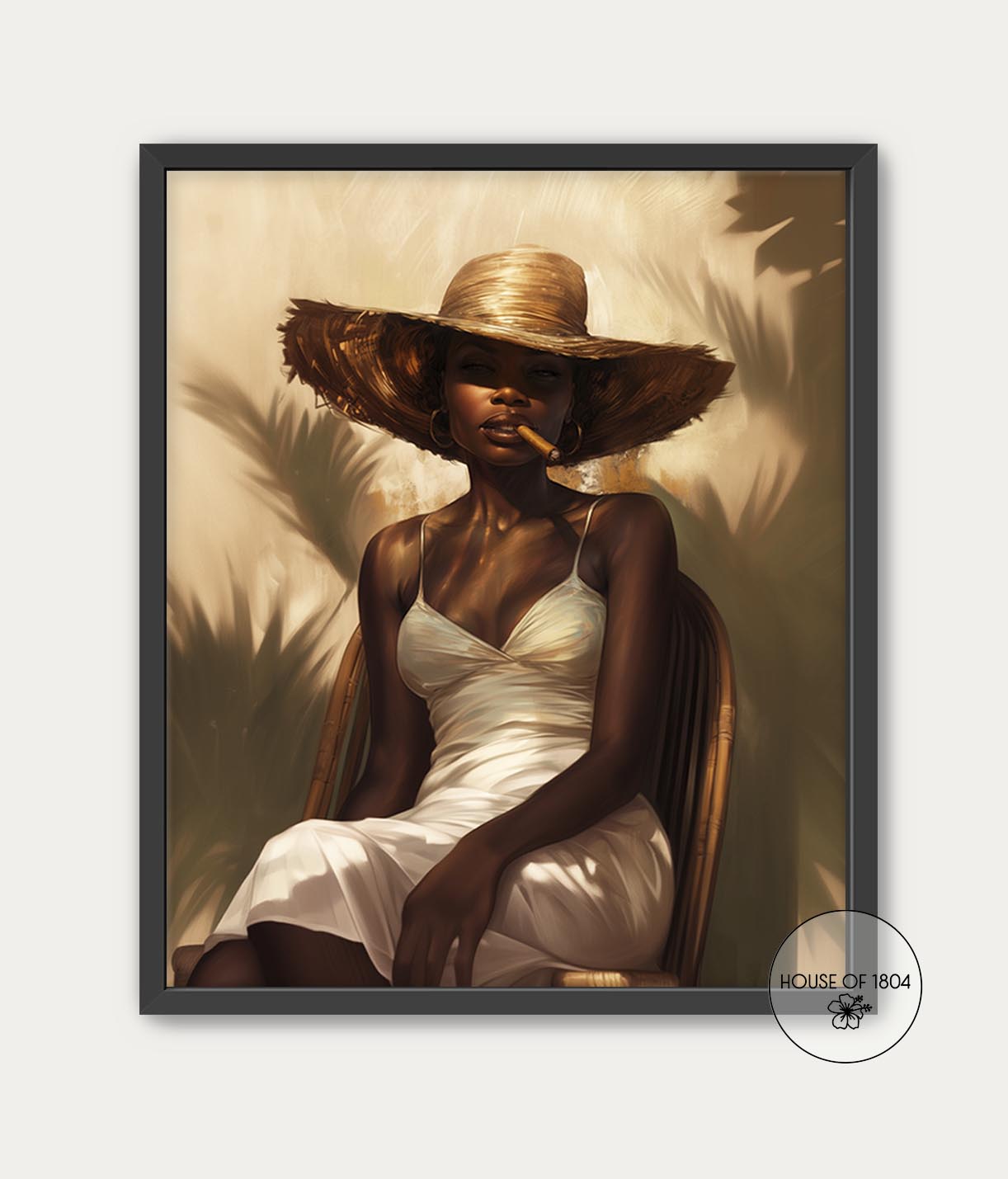 Elegant Black Woman Art Print - Solange