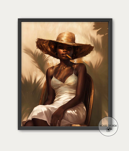 Elegant Black Woman Art Print - Solange