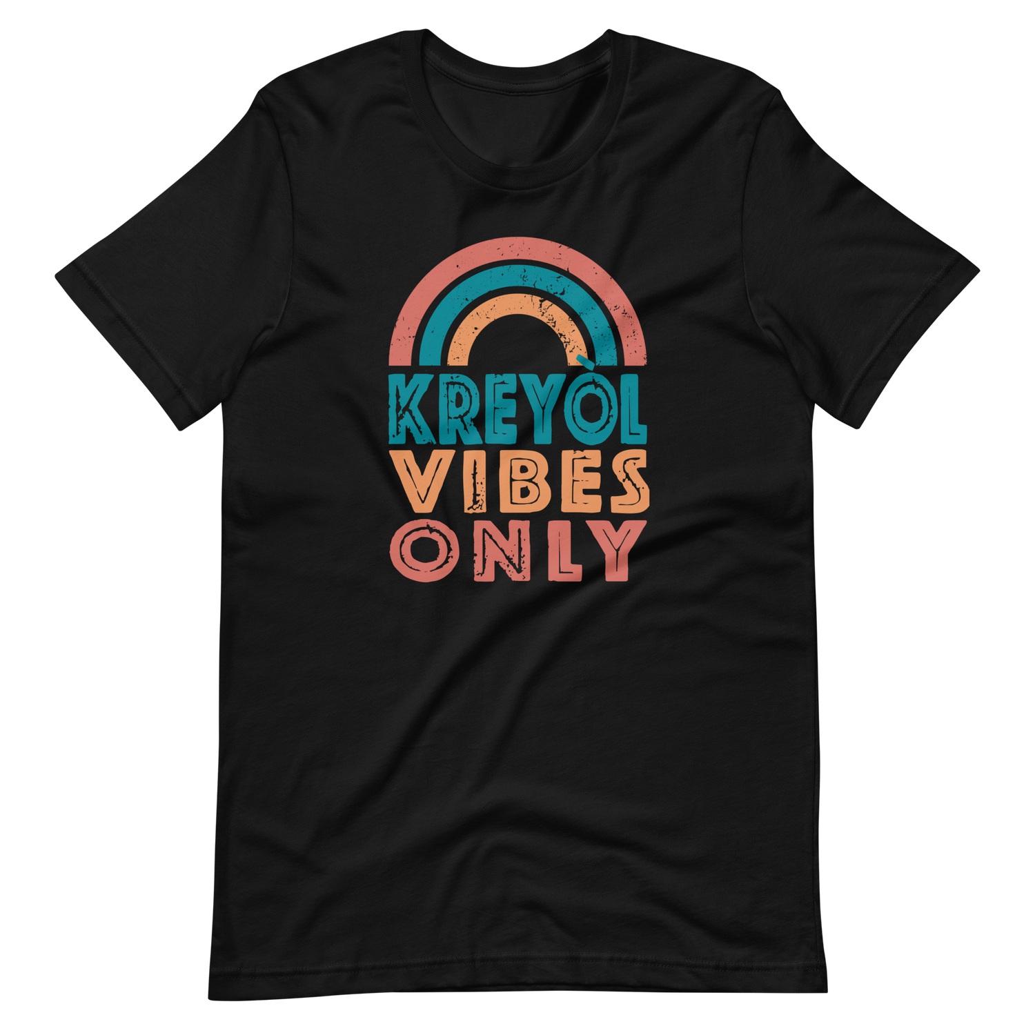 Kreyol Vibes Only Rainbow Tshirt